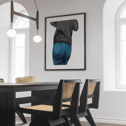 Wall art featuring Baked Art - Jeans Denim Model 49 design.