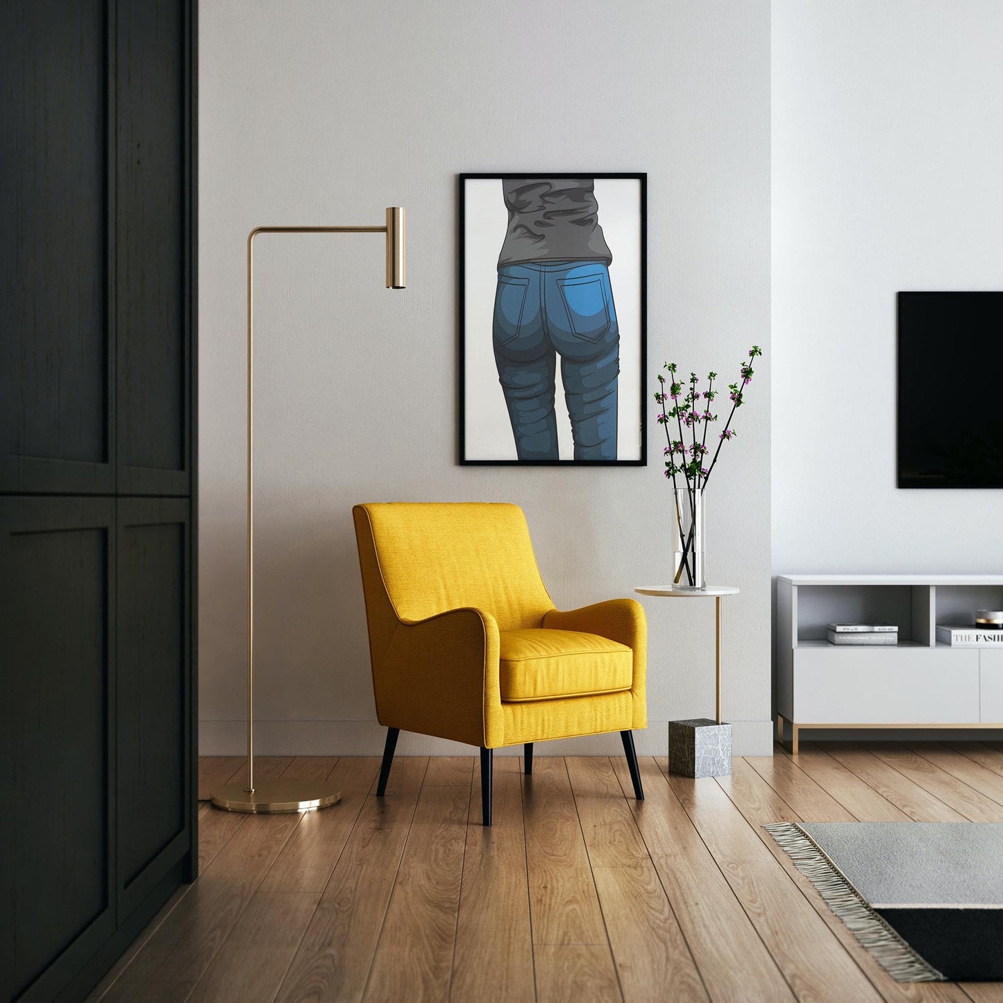 Digital artwork of jeans denim on wall, featuring Baked Art - Jeans Denim Model 51, ideal for fashion design and digital creators.