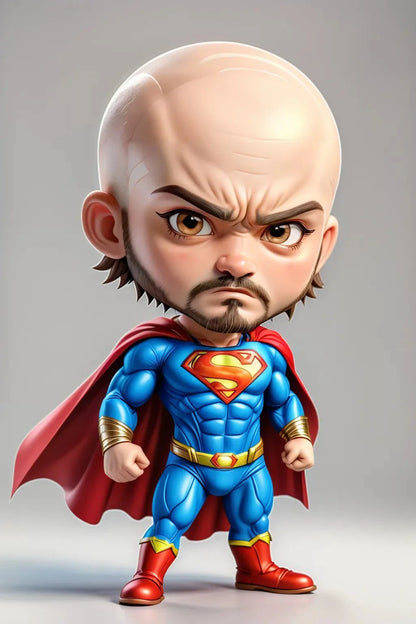 Custom A.I. Art of a superhero character in a stylized design.