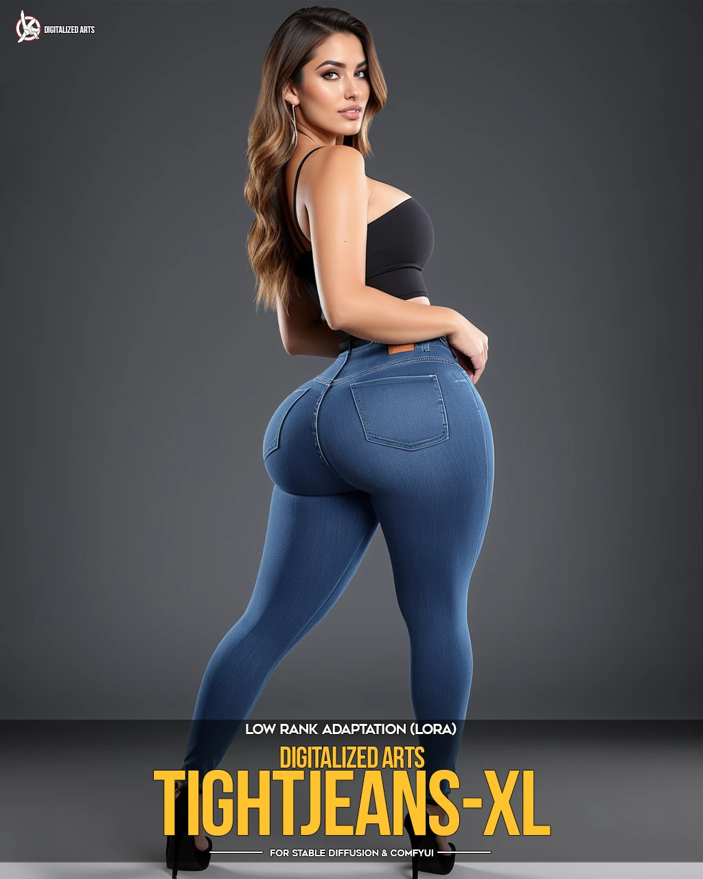 DigitalizedArtsTightJeans - Specialized Denim Wardrobe & Figure Fit Utility LoRA