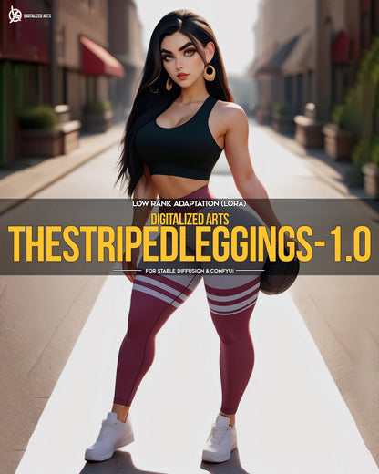 DigitalizedArts StripedLeggings - Professional Apparel & Pattern Overlay LoRA
