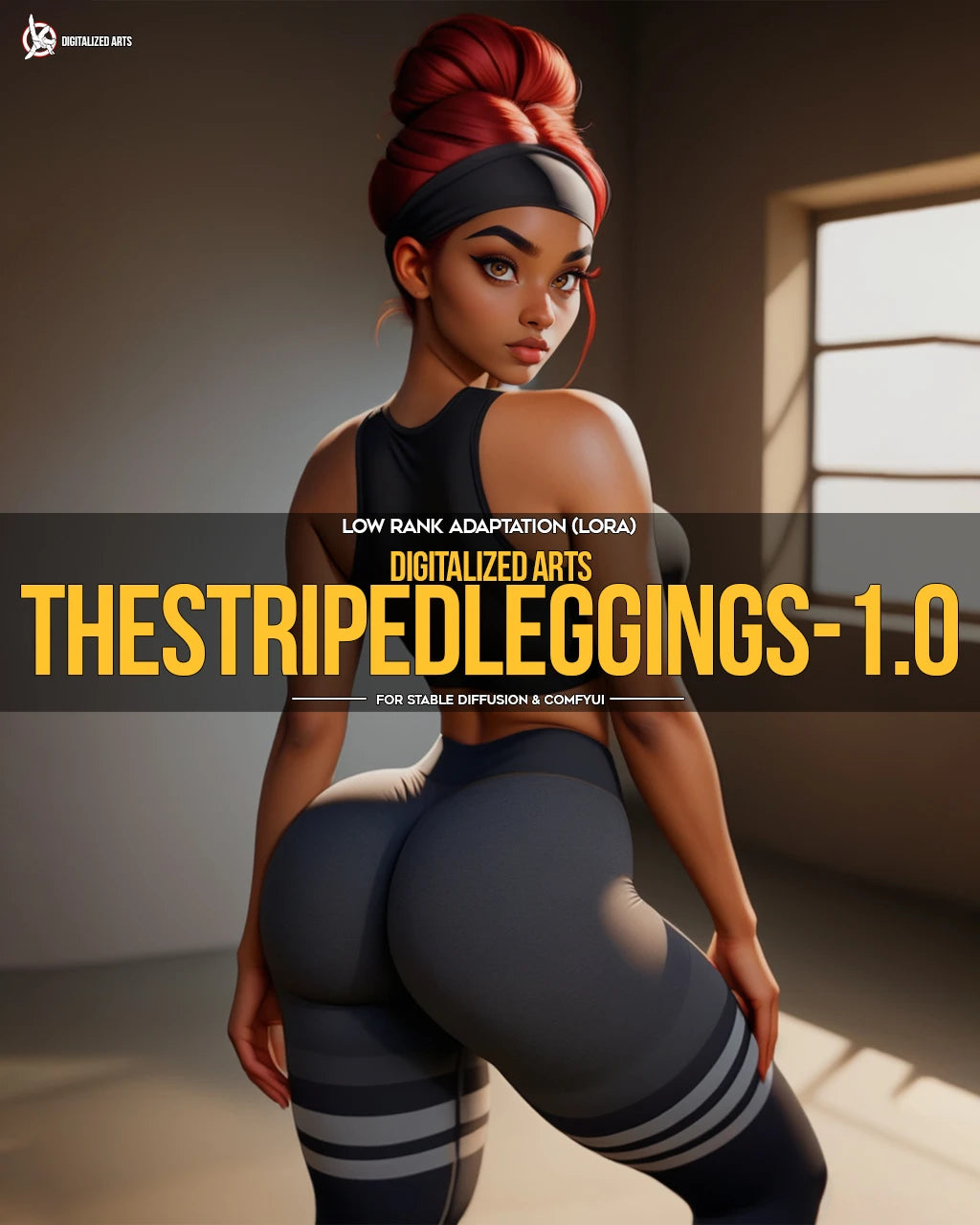 DigitalizedArts StripedLeggings - Professional Apparel & Pattern Overlay LoRA