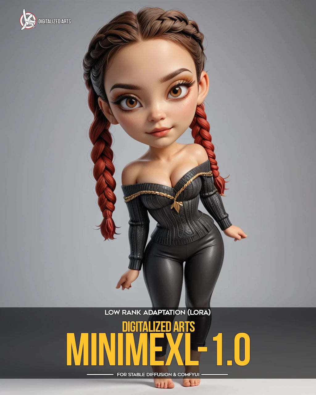 Digitalized Arts MiniMe - Pack de LoRA de Personnages Stylisés Chibi et Miniatures 3D Professionnels