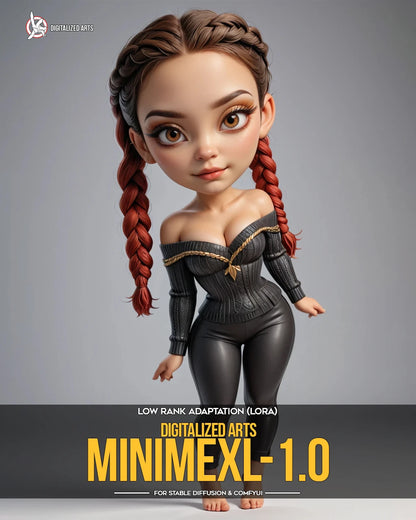 Digitalized Arts MiniMe - Pack de LoRA de Personnages Stylisés Chibi et Miniatures 3D Professionnels