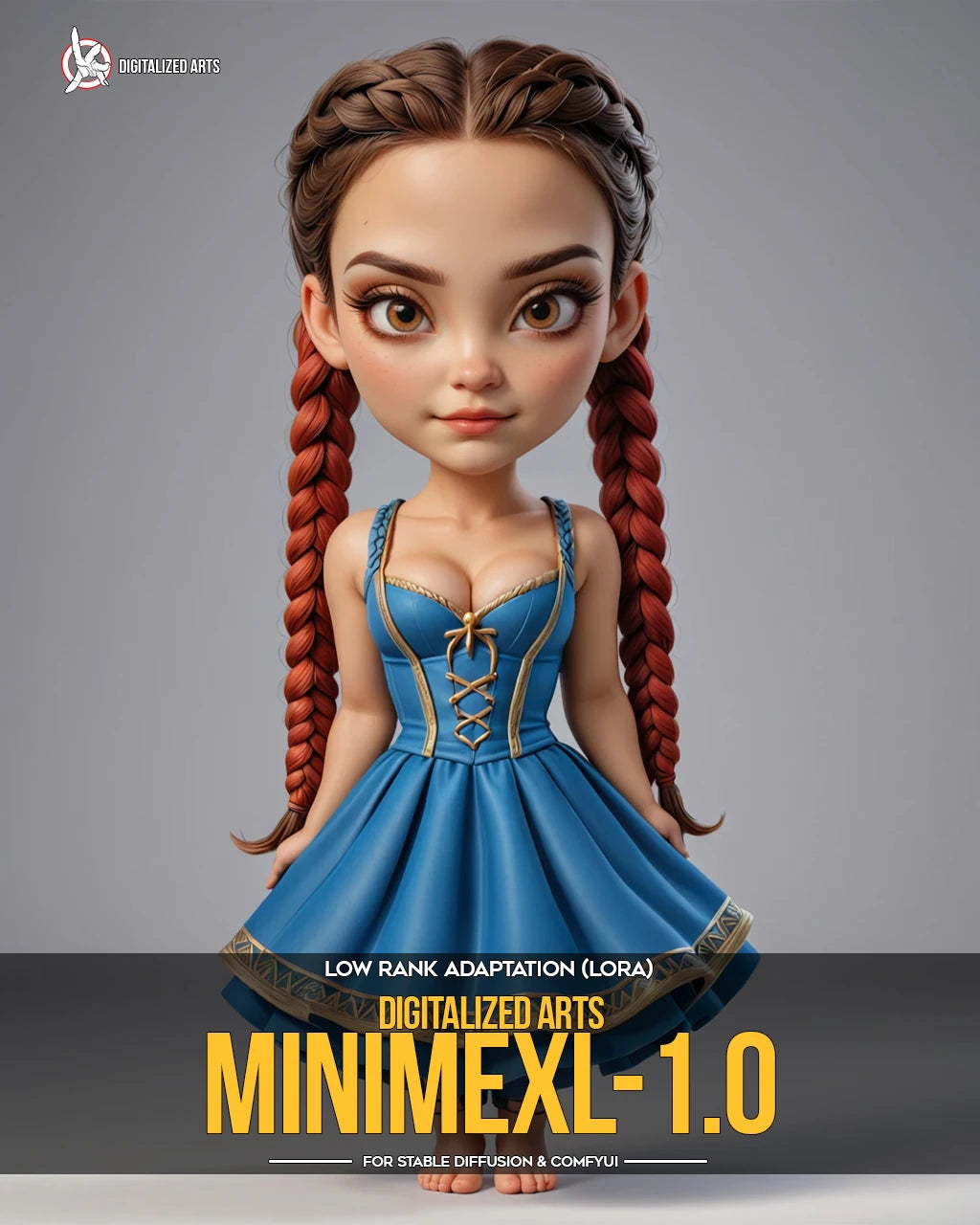 Digitalized Arts MiniMe - Pack de LoRA de Personnages Stylisés Chibi et Miniatures 3D Professionnels