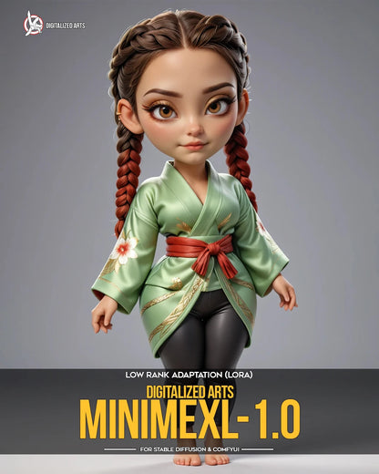 Digitalized Arts MiniMe - Pack de LoRA de Personnages Stylisés Chibi et Miniatures 3D Professionnels