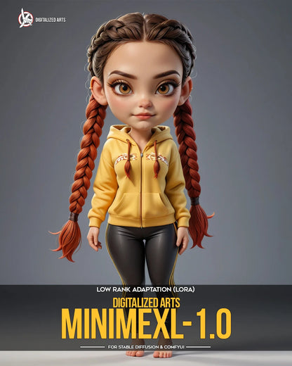 Digitalized Arts MiniMe - Pack de LoRA de Personnages Stylisés Chibi et Miniatures 3D Professionnels