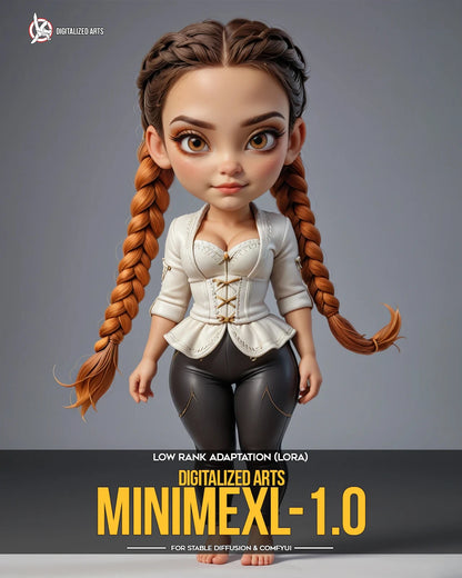 Digitalized Arts MiniMe - Pack de LoRA de Personnages Stylisés Chibi et Miniatures 3D Professionnels