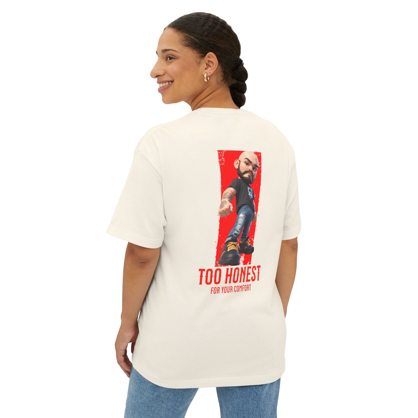 Oversized Graphic Tee – “Too Honest For Your Comfort” - BPD