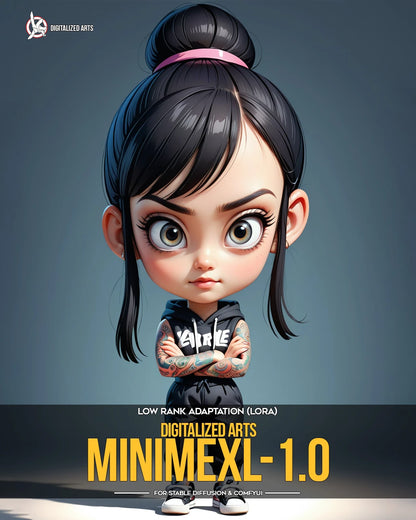 Digitalized Arts MiniMe - Pack de LoRA de Personnages Stylisés Chibi et Miniatures 3D Professionnels