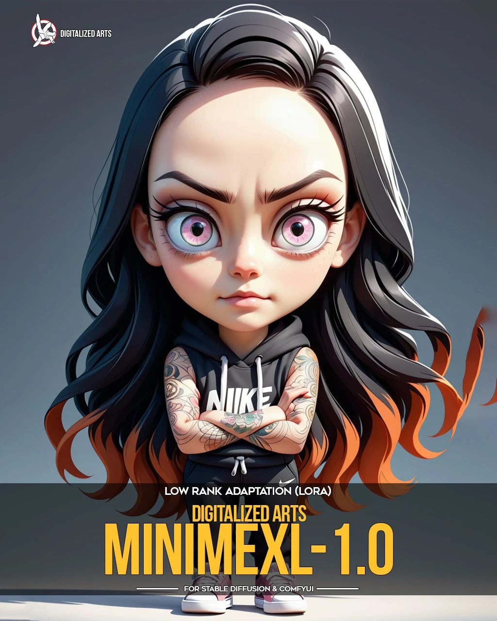 Digitalized Arts MiniMe - Pack de LoRA de Personnages Stylisés Chibi et Miniatures 3D Professionnels