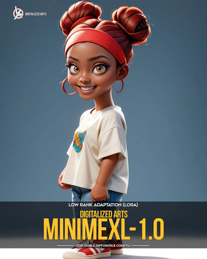 Digitalized Arts MiniMe - Pack de LoRA de Personnages Stylisés Chibi et Miniatures 3D Professionnels
