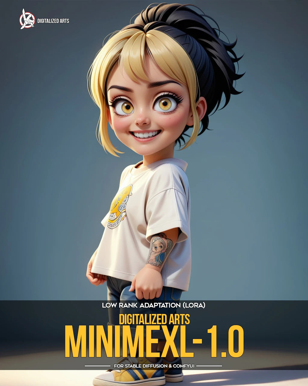 Digitalized Arts MiniMe - Pack de LoRA de Personnages Stylisés Chibi et Miniatures 3D Professionnels