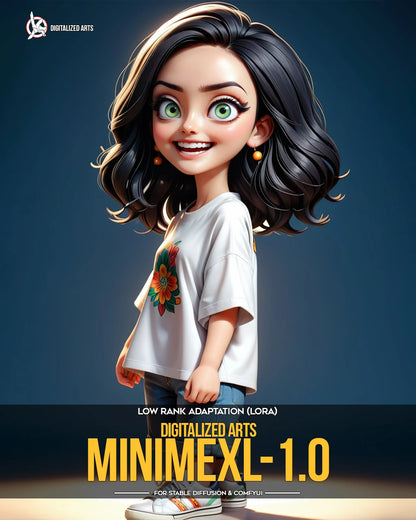 Digitalized Arts MiniMe - Pack de LoRA de Personnages Stylisés Chibi et Miniatures 3D Professionnels
