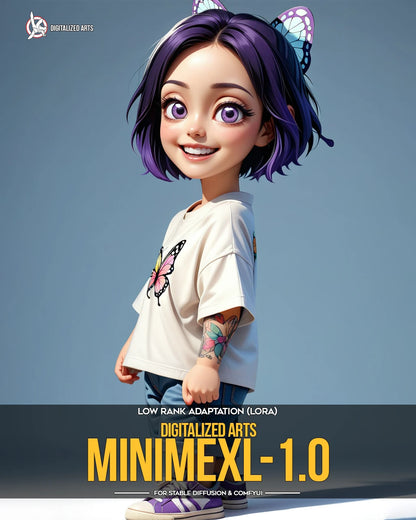 Digitalized Arts MiniMe - Pack de LoRA de Personnages Stylisés Chibi et Miniatures 3D Professionnels