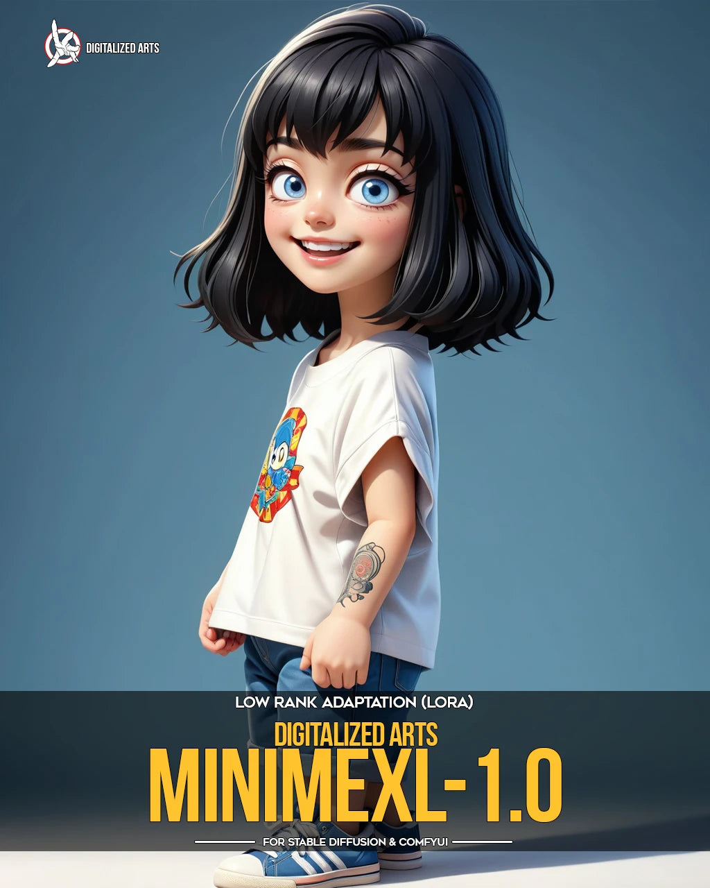 Digitalized Arts MiniMe - Pack de LoRA de Personnages Stylisés Chibi et Miniatures 3D Professionnels
