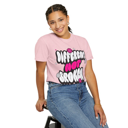 FPD - Different Not Broken Retro Groovy Shirt | Neurodiversity Acceptance & Mental Health Support Tee
