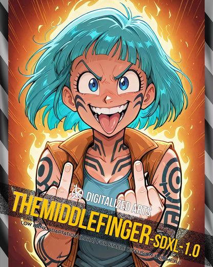 DigitalizedArts TheMiddleFinger - Expressive Gesture & Rebel Pose LoRA