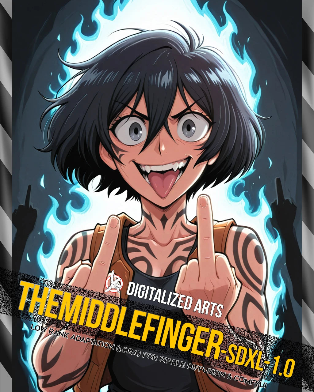 DigitalizedArts TheMiddleFinger - Expressive Gesture & Rebel Pose LoRA
