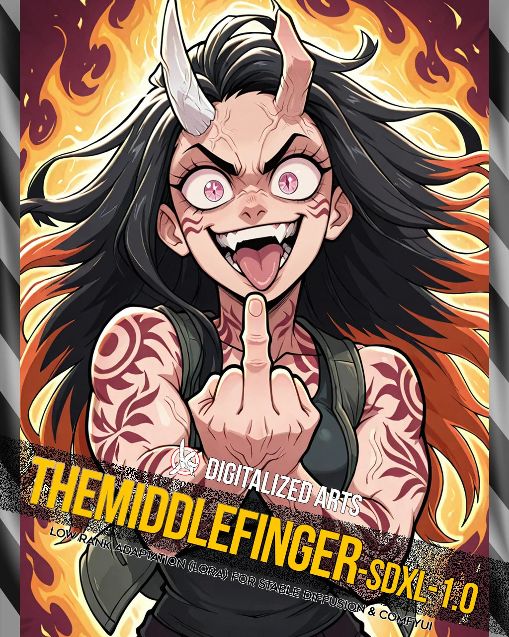 DigitalizedArts TheMiddleFinger - Expressive Gesture & Rebel Pose LoRA