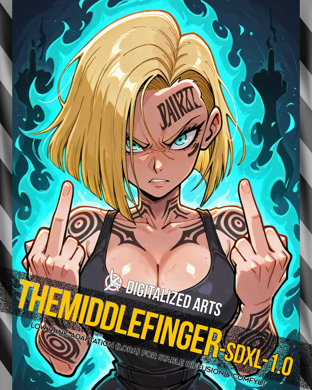 DigitalizedArts TheMiddleFinger - Expressive Gesture & Rebel Pose LoRA