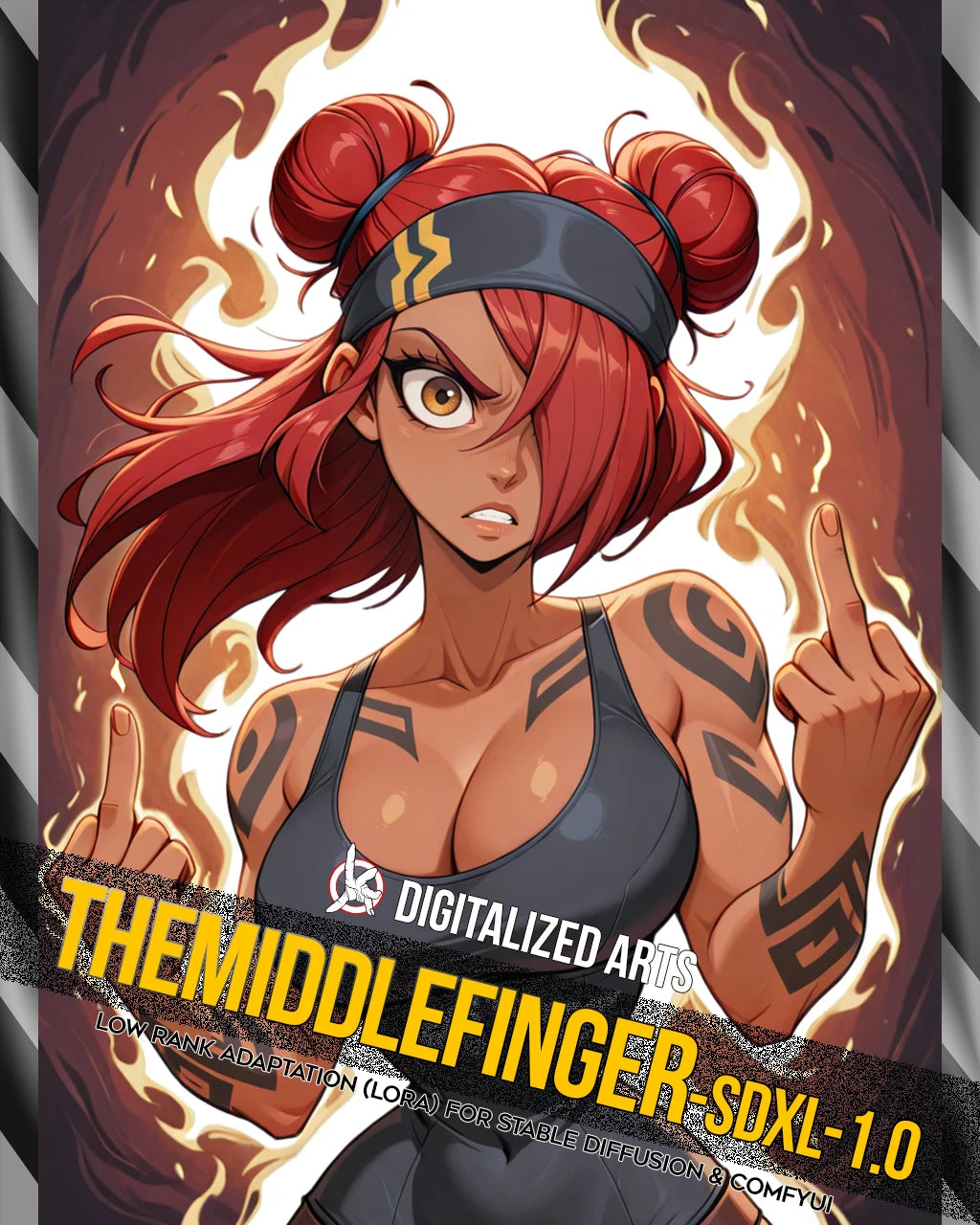 DigitalizedArts TheMiddleFinger - Expressive Gesture & Rebel Pose LoRA