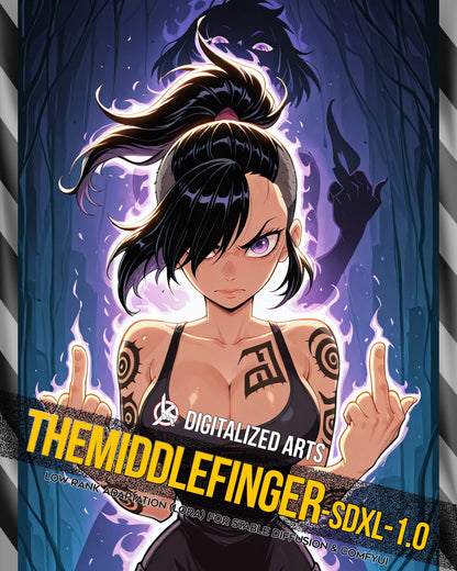 DigitalizedArts TheMiddleFinger - Expressive Gesture & Rebel Pose LoRA