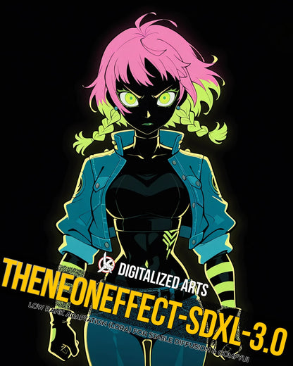 DigitalizedArtsTheNeonEffect - Cyberpunk Glow & Luminescent Lighting LoRA Pack
