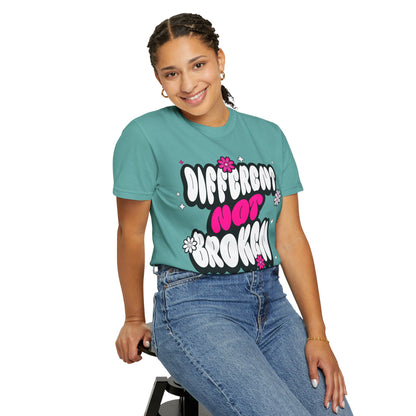 FPD - Different Not Broken Retro Groovy Shirt | Neurodiversity Acceptance & Mental Health Support Tee