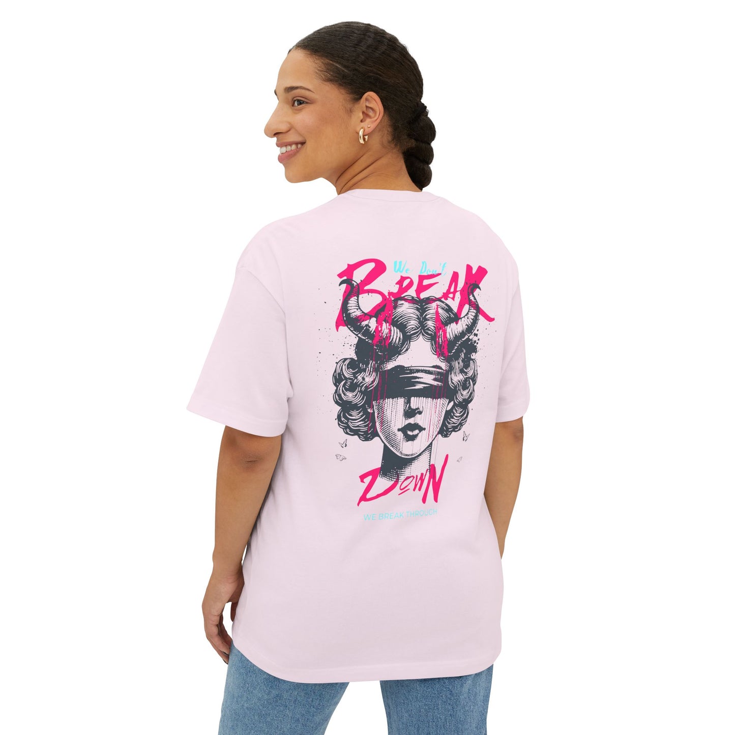 F&BPD - We Don’t Break Down, We Breakthrough Oversized Tee – Bold Strength Streetwear