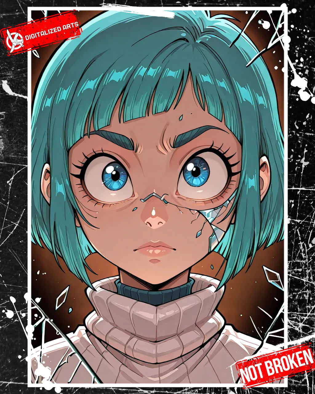DANotBroken-1.0 - Shattered Glass Frame & Expressive Anime Portrait SDXL & Illustrious XL LoRA Suite
