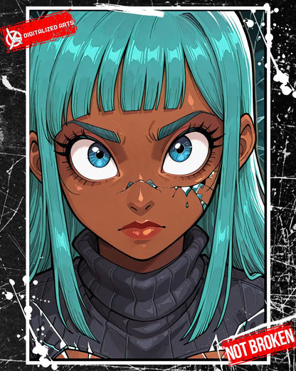DANotBroken-1.0 - Shattered Glass Frame & Expressive Anime Portrait SDXL & Illustrious XL LoRA Suite