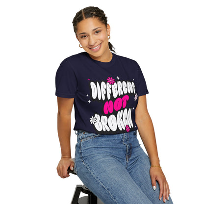 FPD - Different Not Broken Retro Groovy Shirt | Neurodiversity Acceptance & Mental Health Support Tee