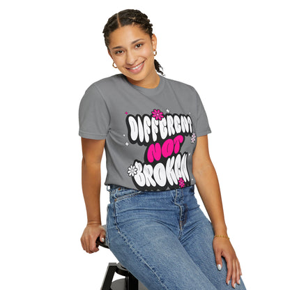 FPD - Different Not Broken Retro Groovy Shirt | Neurodiversity Acceptance & Mental Health Support Tee
