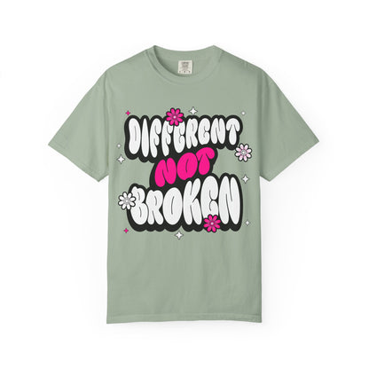 FPD - Different Not Broken Retro Groovy Shirt | Neurodiversity Acceptance & Mental Health Support Tee