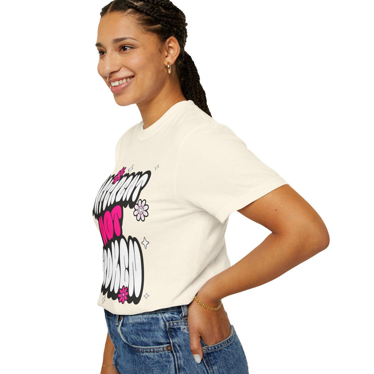 FPD - Different Not Broken Retro Groovy Shirt | Neurodiversity Acceptance & Mental Health Support Tee