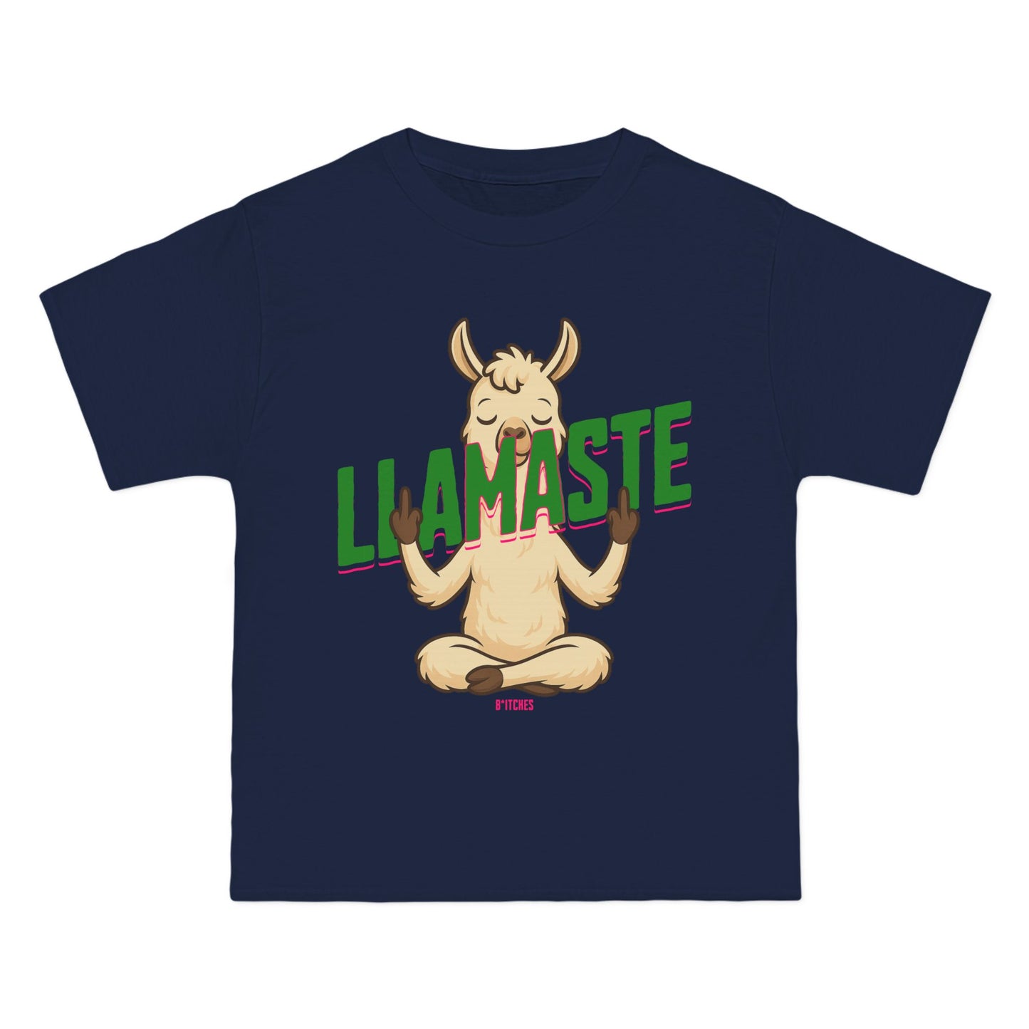 Funny Oversized T-Shirt Print – Yoga Llama Graphic Tee for Men & Women