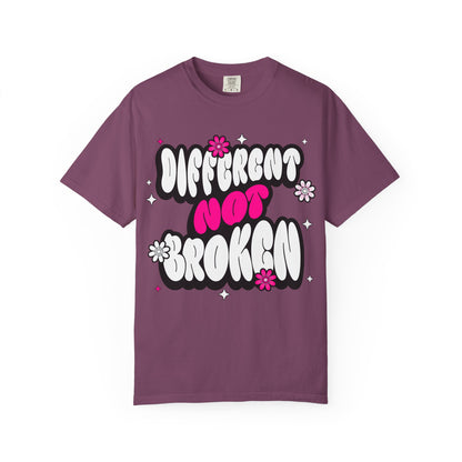 FPD - Different Not Broken Retro Groovy Shirt | Neurodiversity Acceptance & Mental Health Support Tee