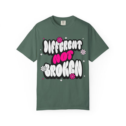 FPD - Different Not Broken Retro Groovy Shirt | Neurodiversity Acceptance & Mental Health Support Tee