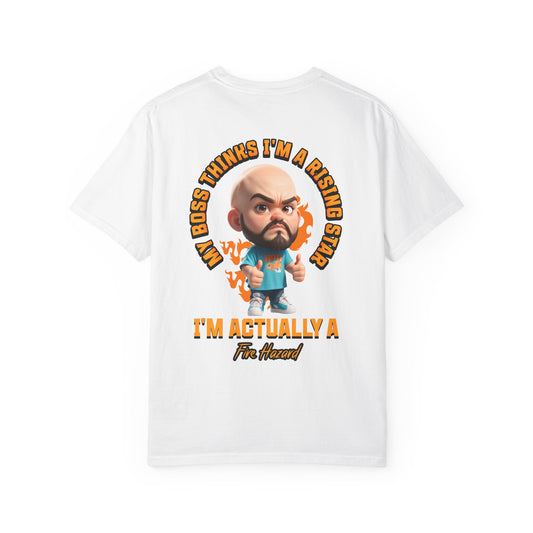 Corporate Damage™ - BPD - Funny Office Humor T-Shirt | My Boss Thinks I'm A Rising Star I'm Actually A Fire Hazard Graphic Tee | Sarcastic Workplace Joke Shirt