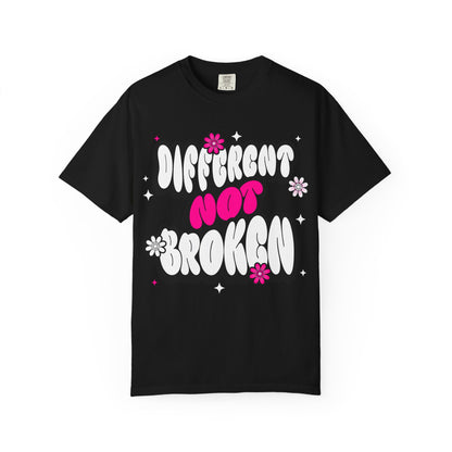 FPD - Different Not Broken Retro Groovy Shirt | Neurodiversity Acceptance & Mental Health Support Tee