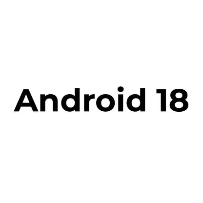 Custom anime-inspired A.I. art featuring the text "Android 18" in bold black font.
