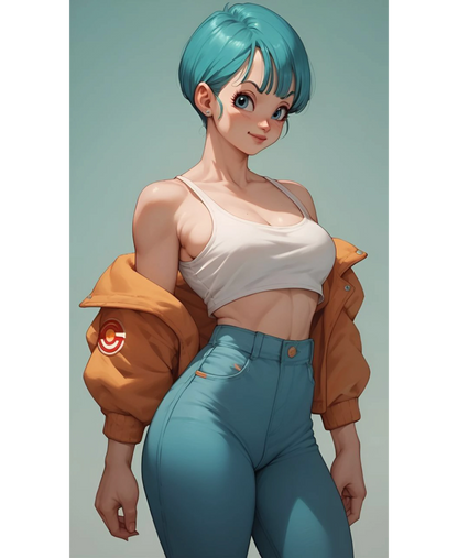 Episode 3 - Free Bulma Dragon Ball Z Vector Art Template | Adobe Illustrator Download