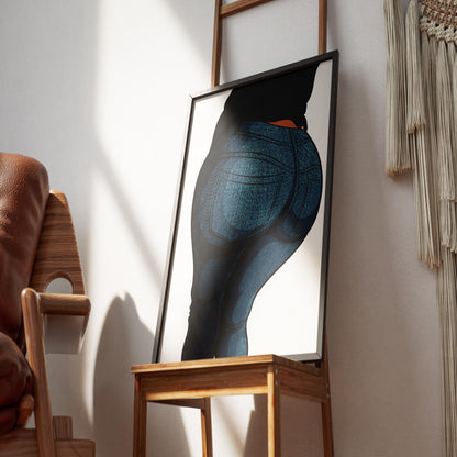 Jeans Denim Baked Model Art 17 illustration with realistic stitching and fabric details.