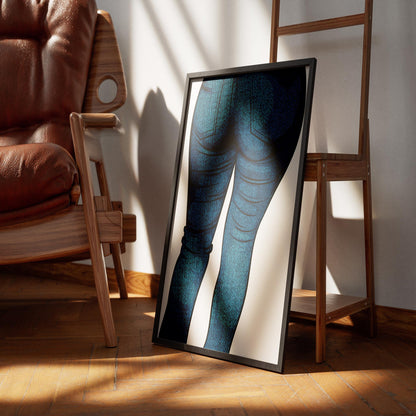 Baked Art - Jeans Denim Model 43 digital artwork in frame showcasing trendy denim leggings.