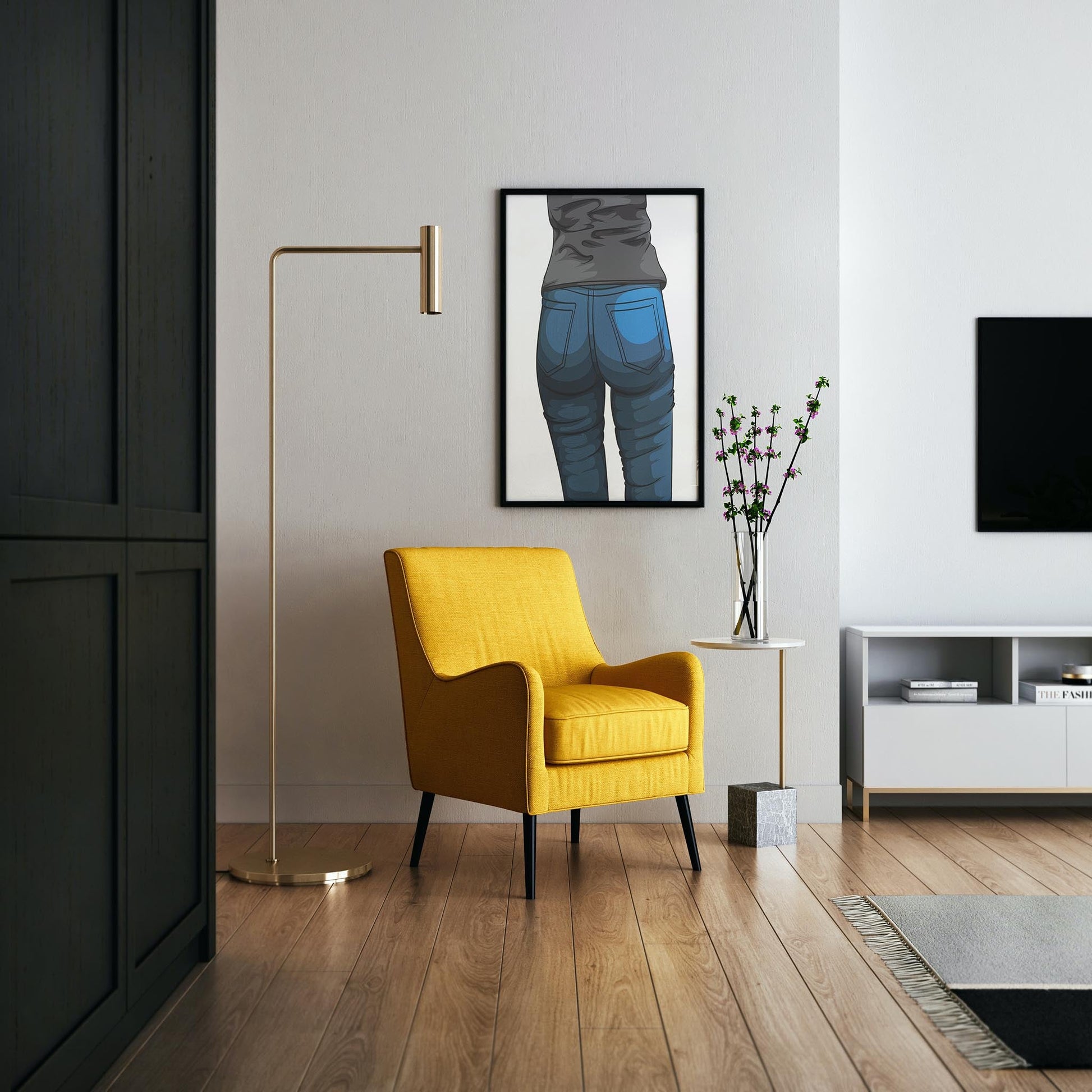 Digital artwork of jeans denim on wall, featuring Baked Art - Jeans Denim Model 51, ideal for fashion design and digital creators.
